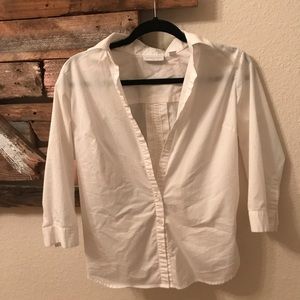 New York & Co. White Button Down Shirt